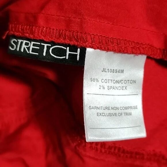 Barbara Katz Red Cotton Jacket Size 6 NWT - Picture 5 of 5